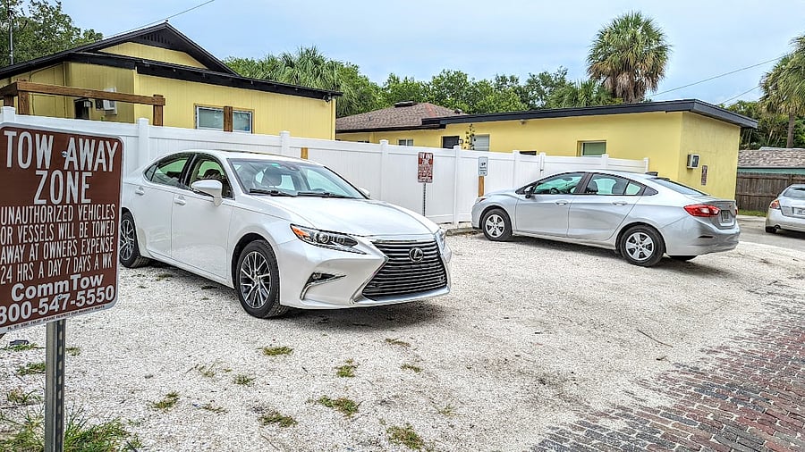 parking behind property