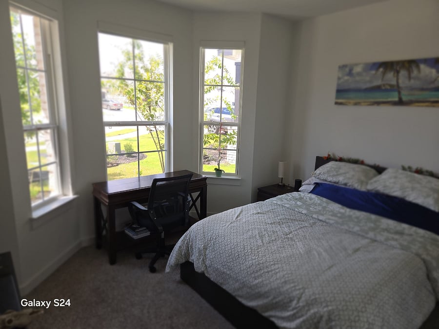 West wing bedroom 1 - plenty of light and beautiful view.
