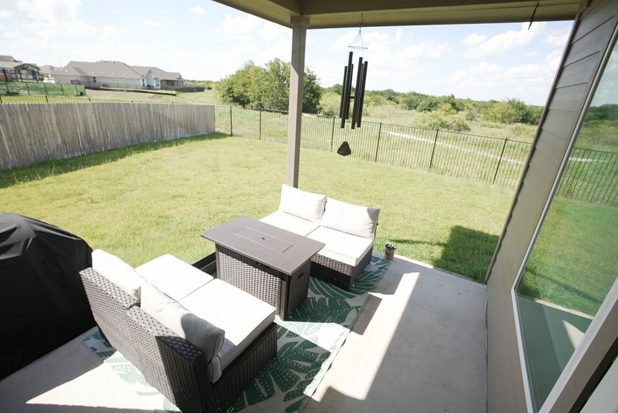 Back patio view of nature