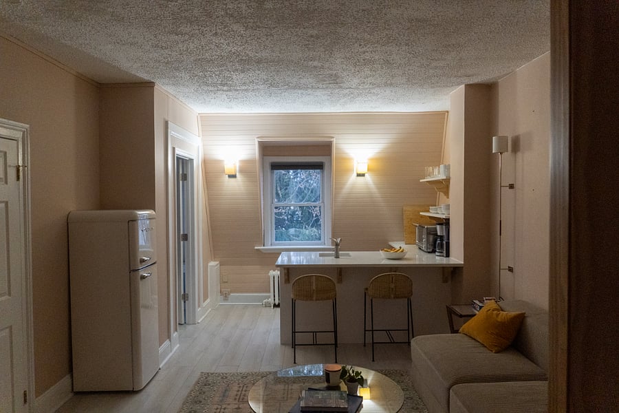 Shared kitchen/living area