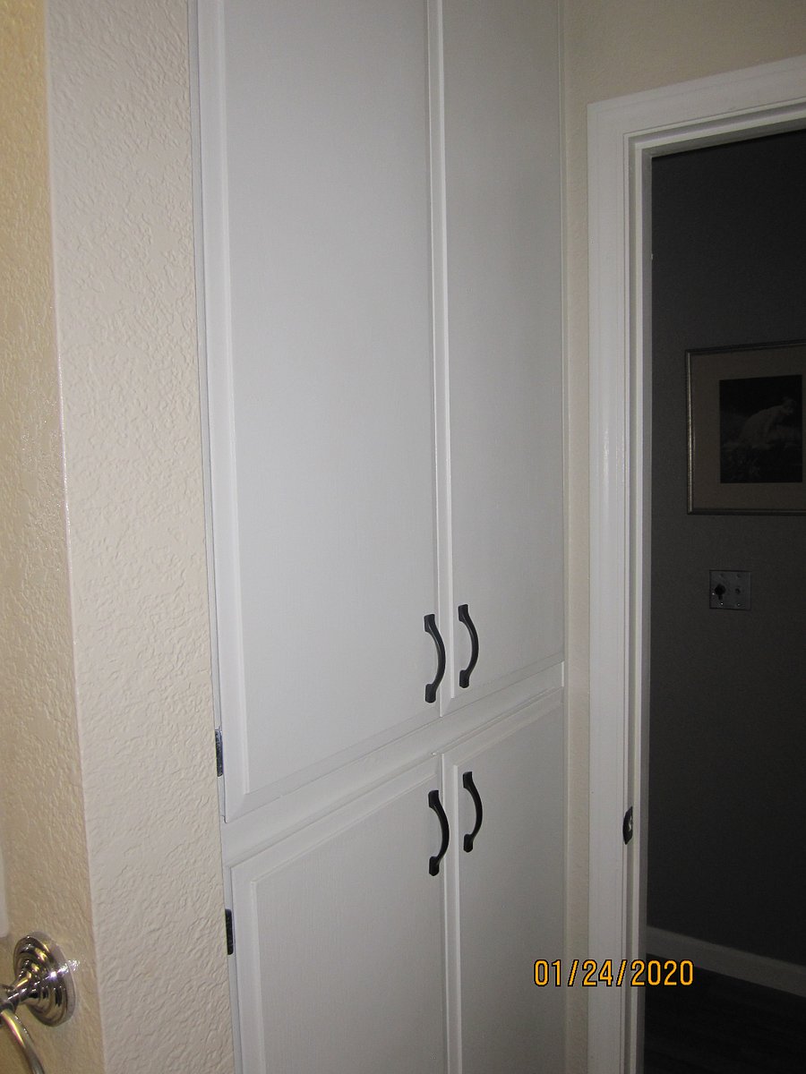 Lots of bathroom storage, towels, sheets, etc.