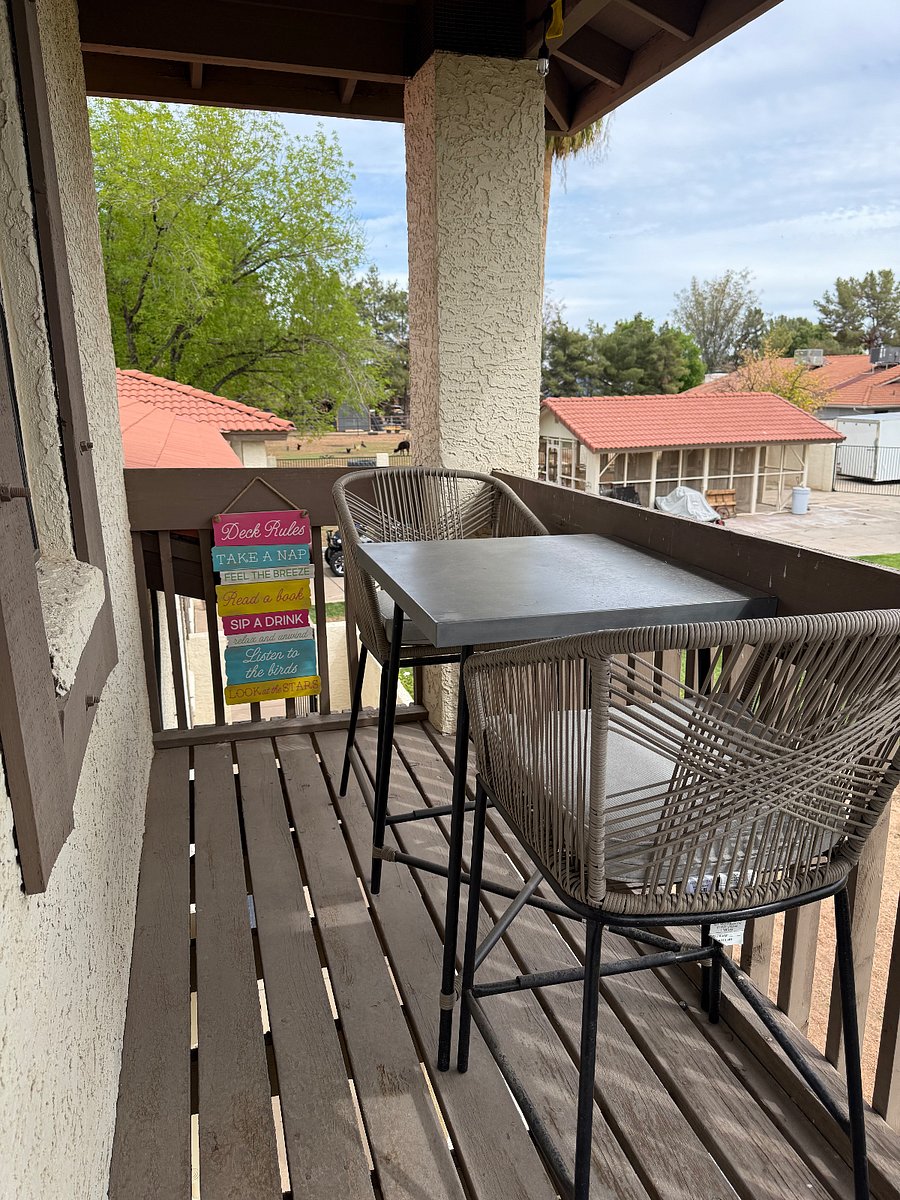 Balcony off the bedroom upstairs 