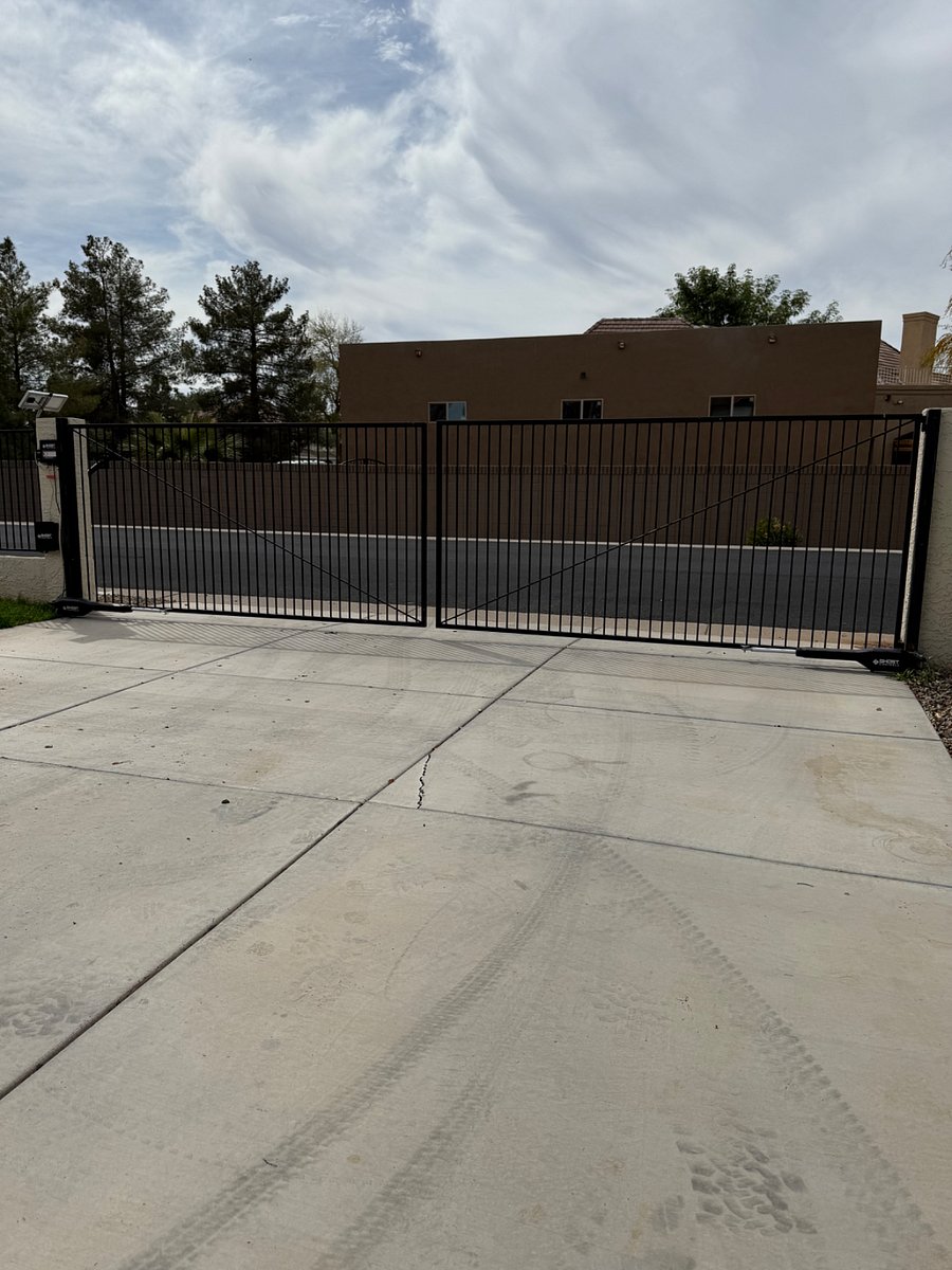 Remote and code protected gate. 