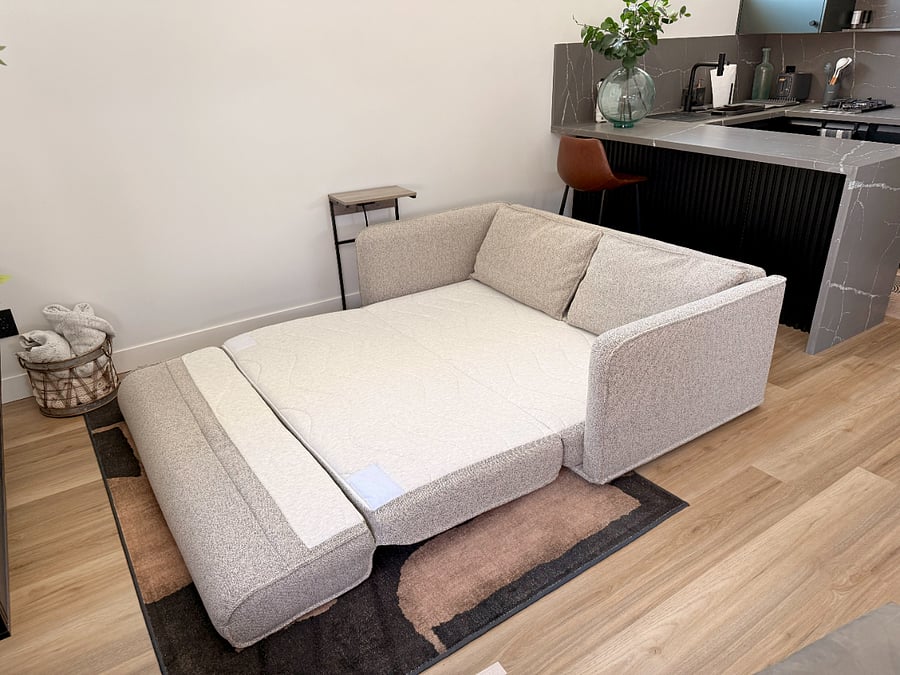 Optional sleeping arrangement: brand new Koala fold-out sleeper. We  provide an optional memory foam topper for this. Also great if you host a guest!