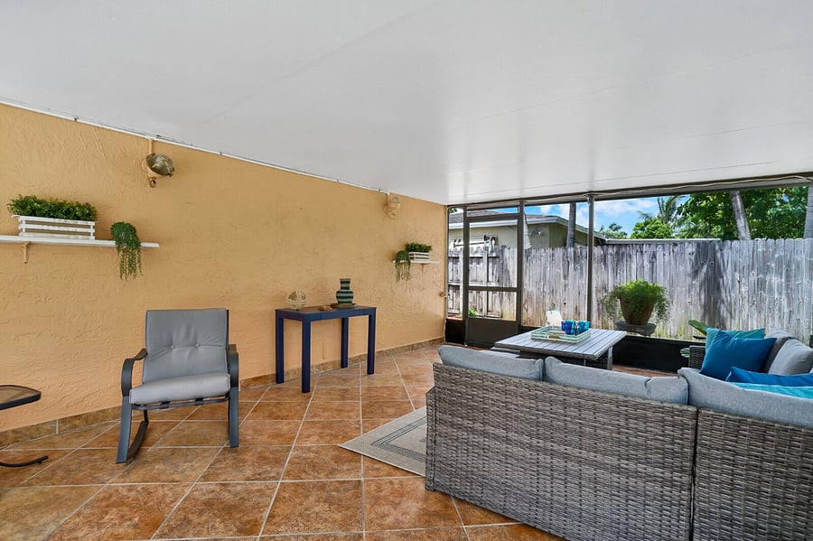 Enjoy the screened in porch when you need a break from the sun