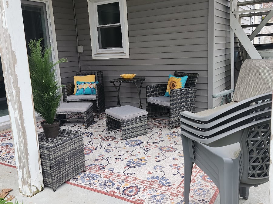 Your private patio and personal entrance