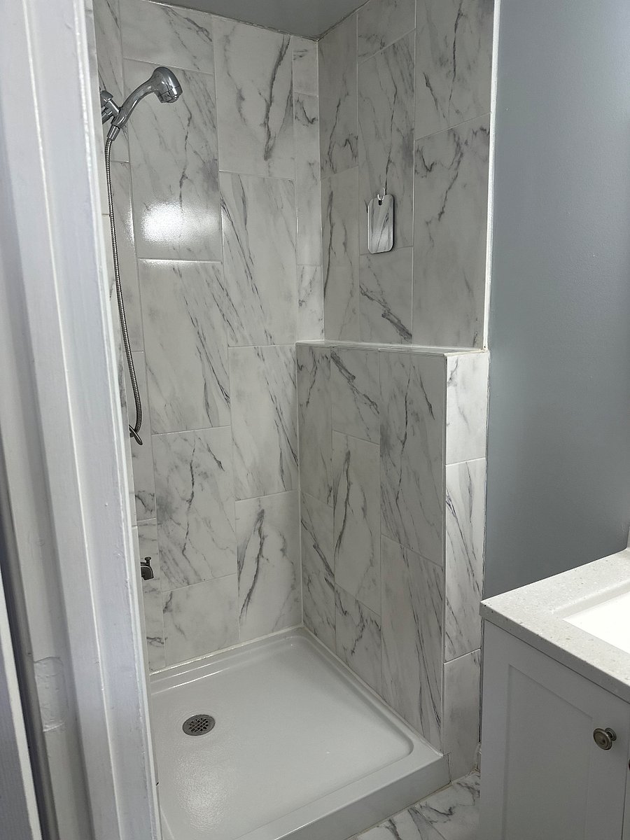 Bathroom attached to primary bedroom