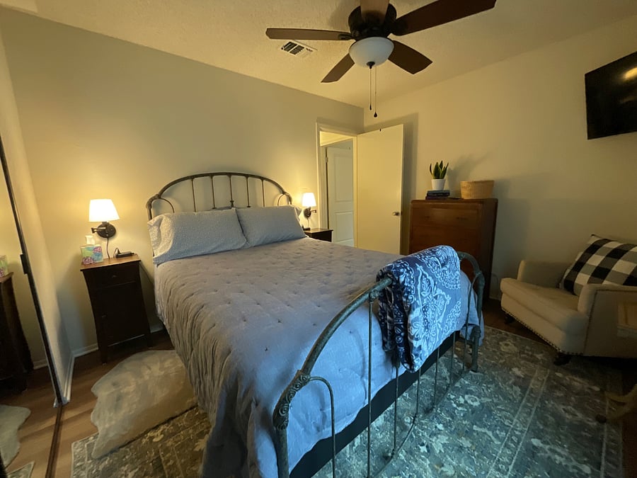 Queen Bedroom with TV & large closet
