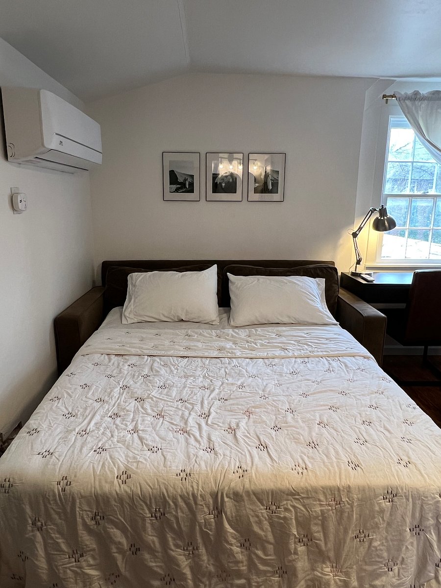The couch pulls out into a queen bed.