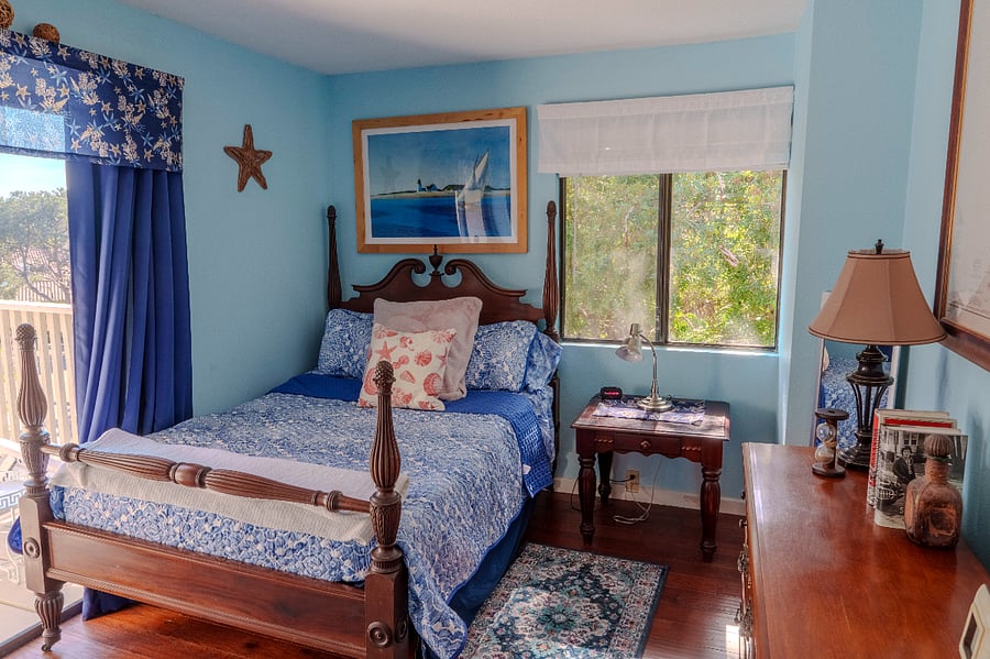 Bedroom 2, with access to deck