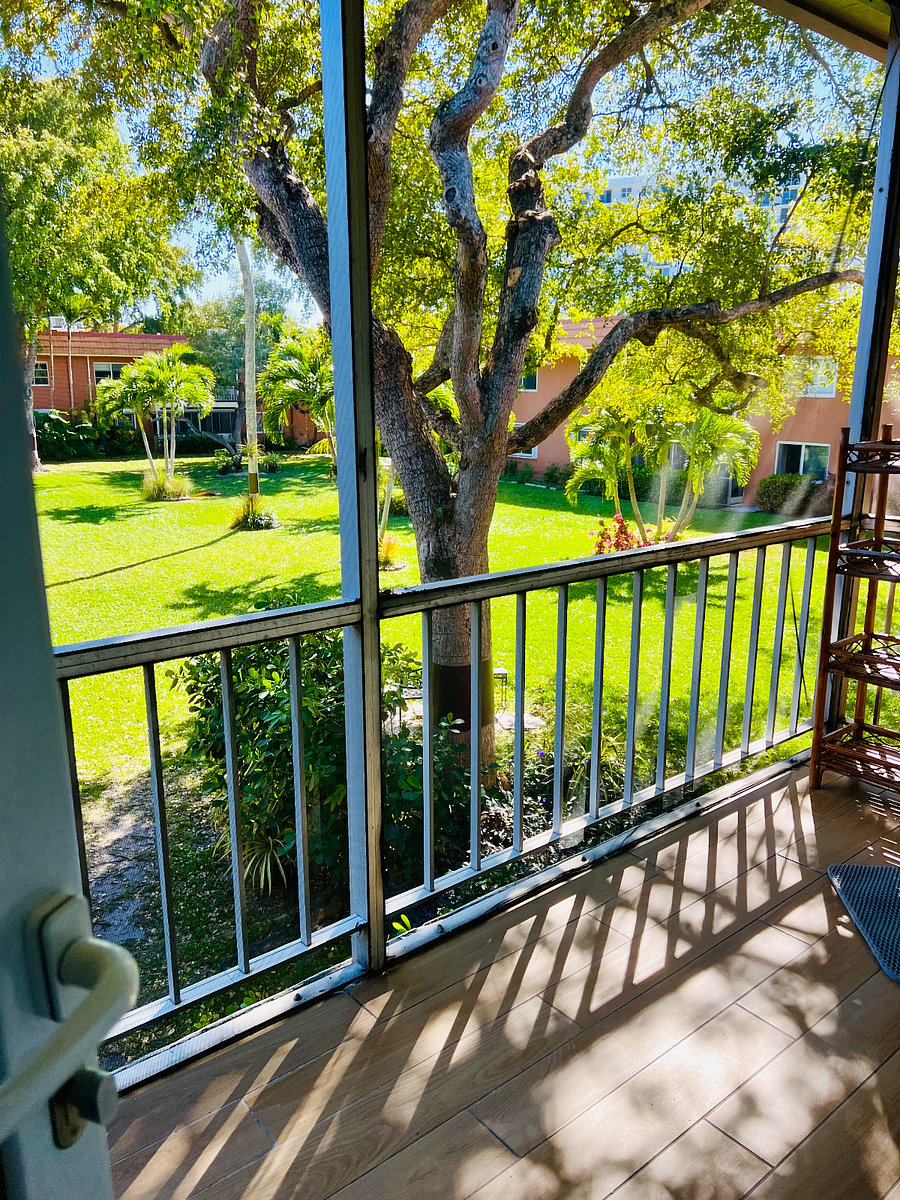 Courtyard view from balcony