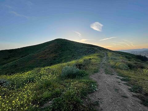 hiking above the neighborhood