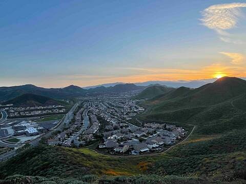 hiking above the neighborhood