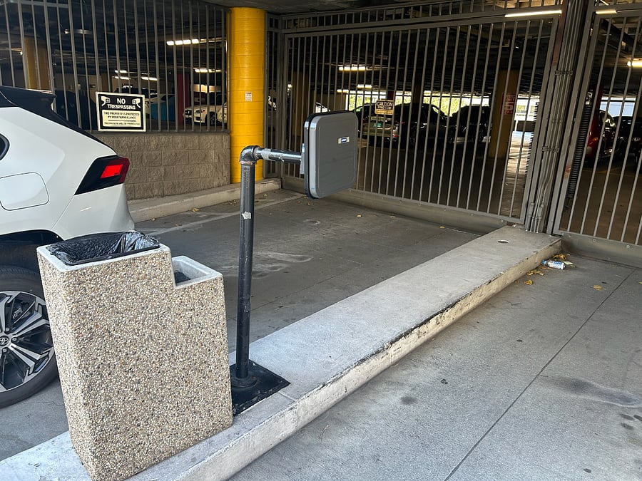 Third floor parking garage (controlled access).