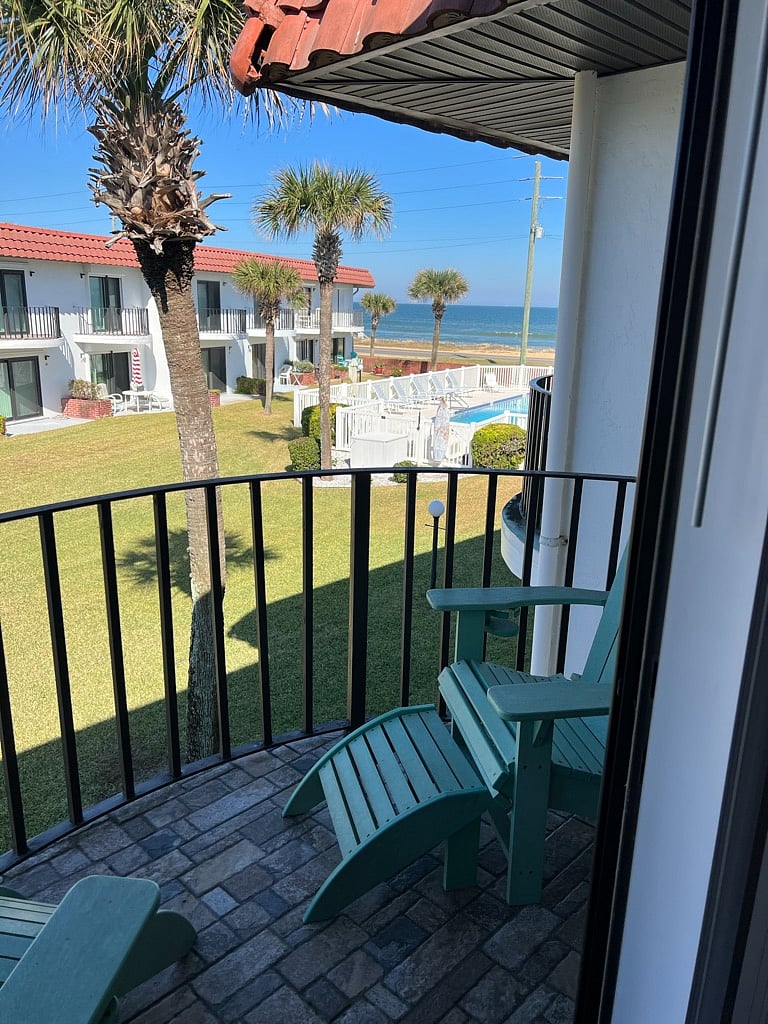 Balcony off K bedroom