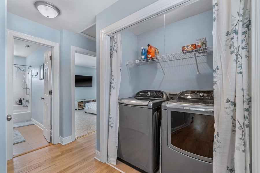 Laundry, Bathroom, entry to Master