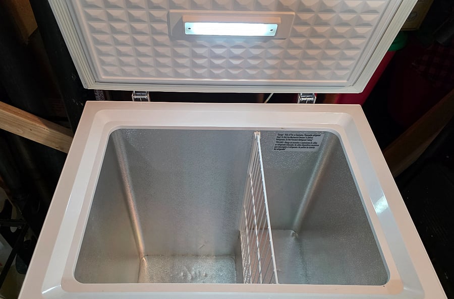 Shared chest freezer, right outside your door.