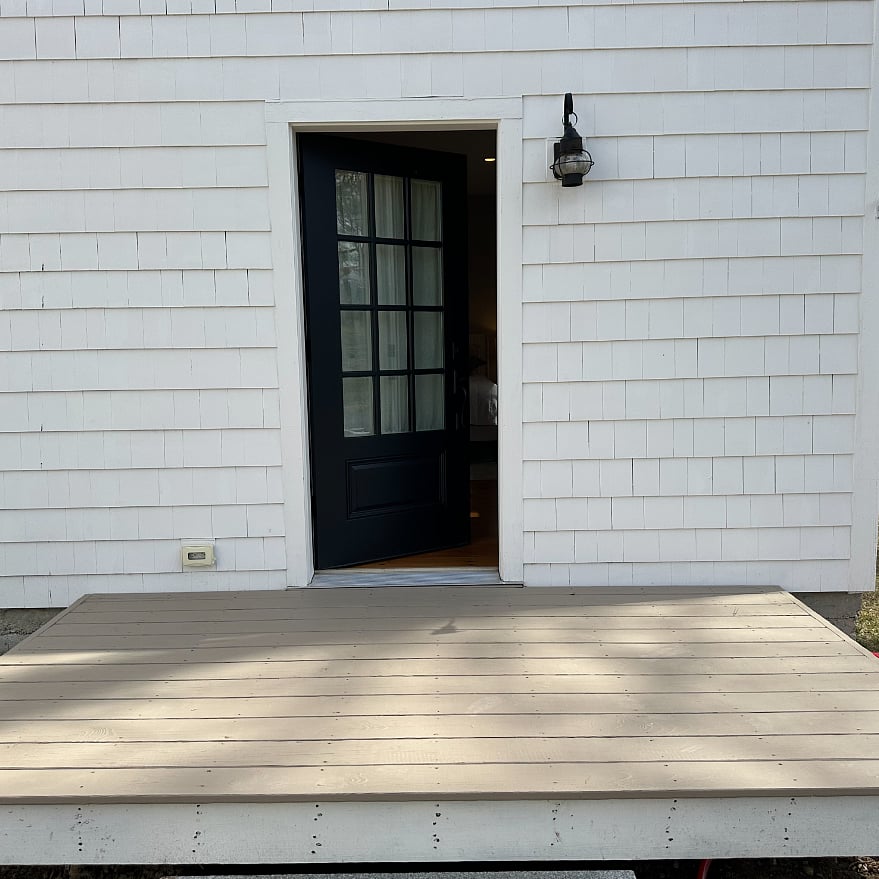 Back entrance and deck