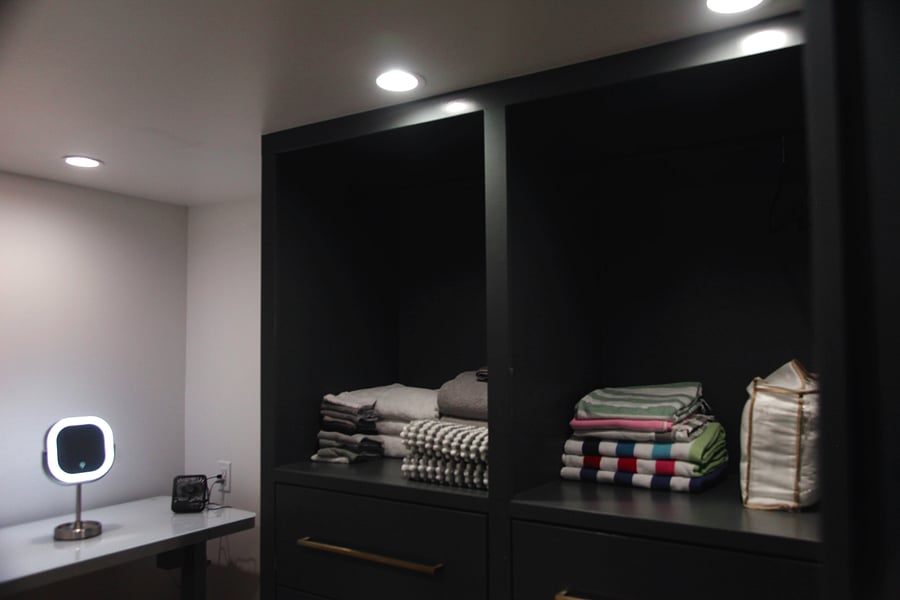 Walk in master closet