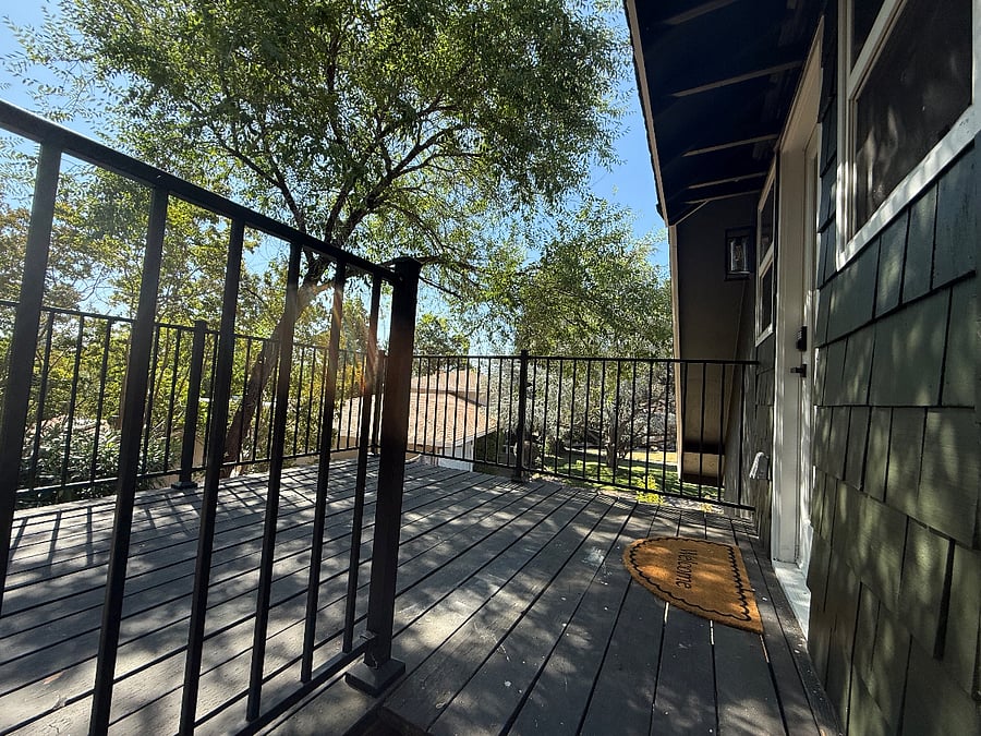 Private entry way leads to private deck.