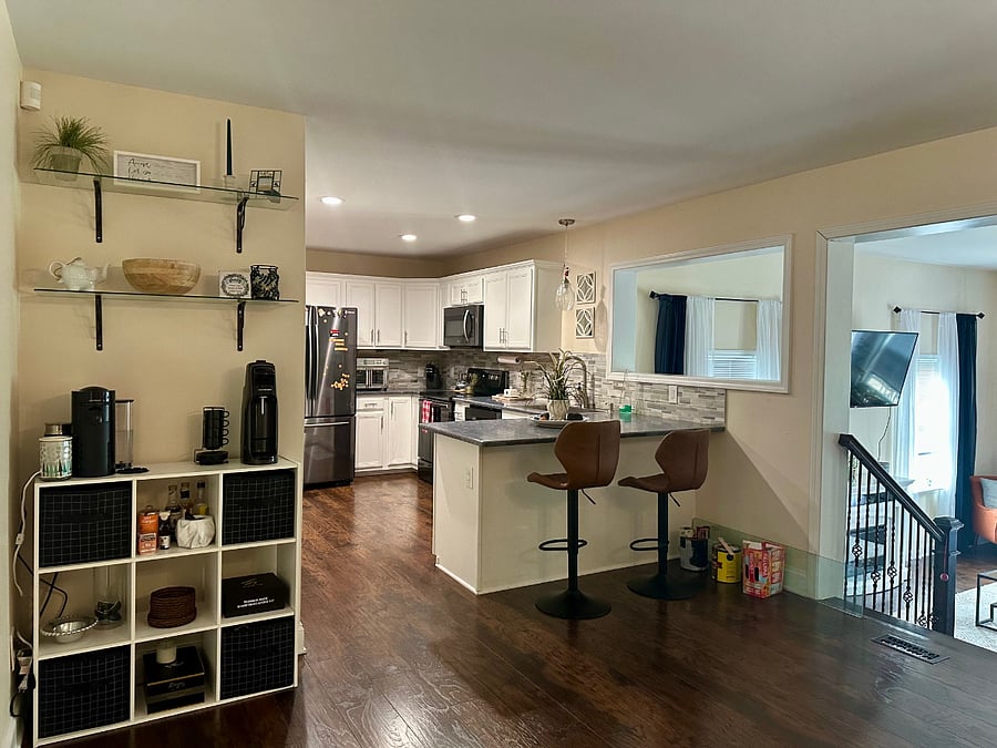 The kitchen is fully equipped with access to all utensils, silverware, and cooking essentials, making it easy for you to prepare meals and feel at home.