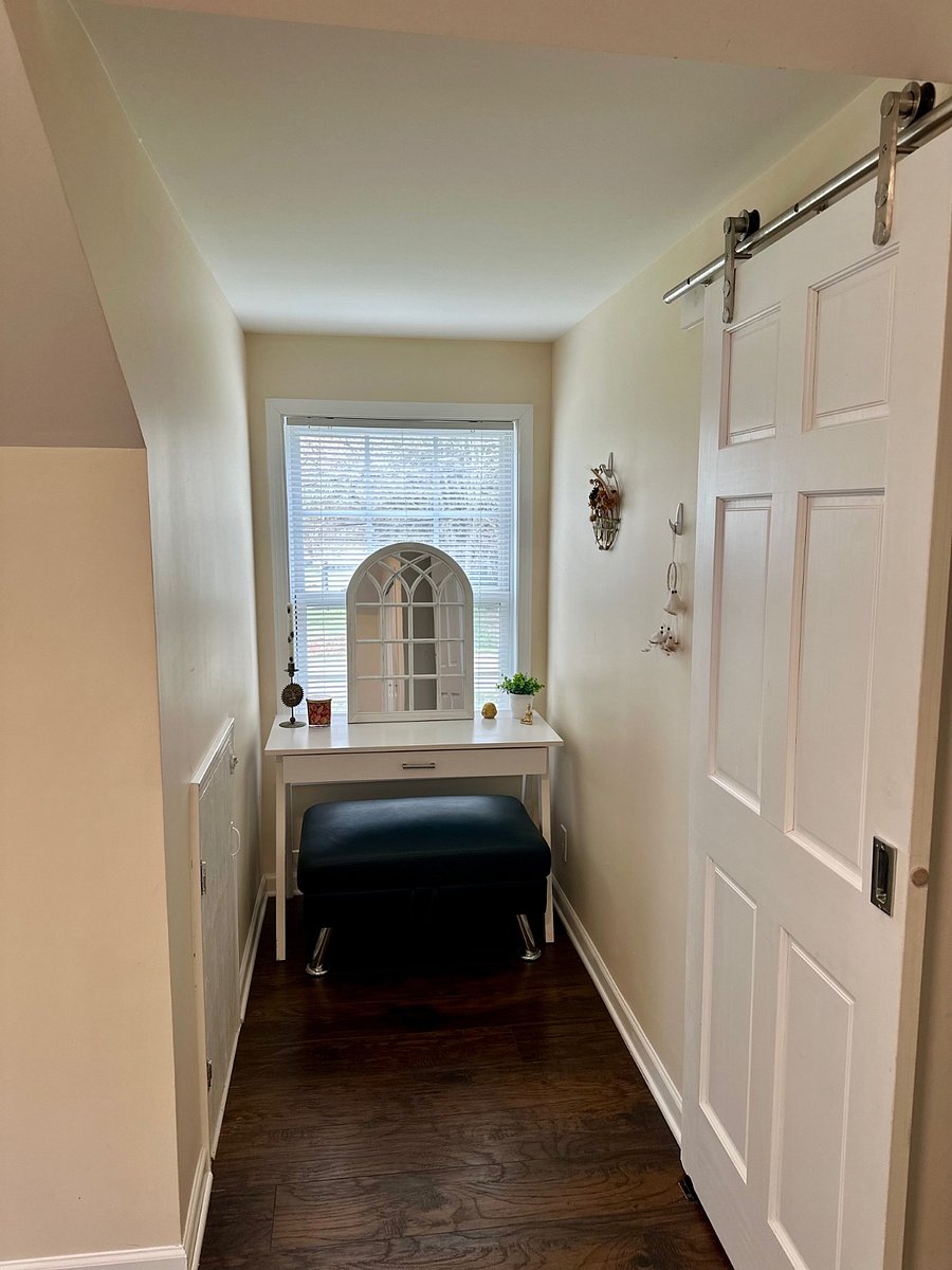 cozy nook, with natural light to get ready for the day.