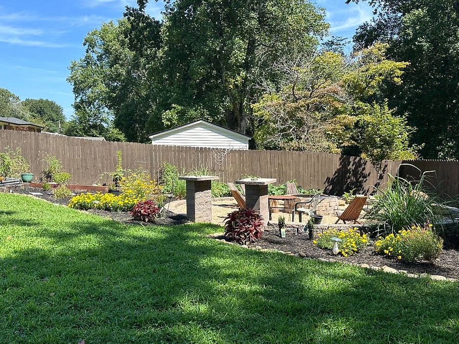 The fire pit is a cozy spot for relaxing evenings outdoors.