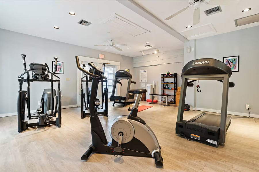 Fitness area open until 9 pm