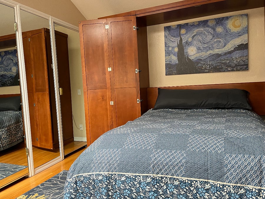 Pull-down bed shown in down position