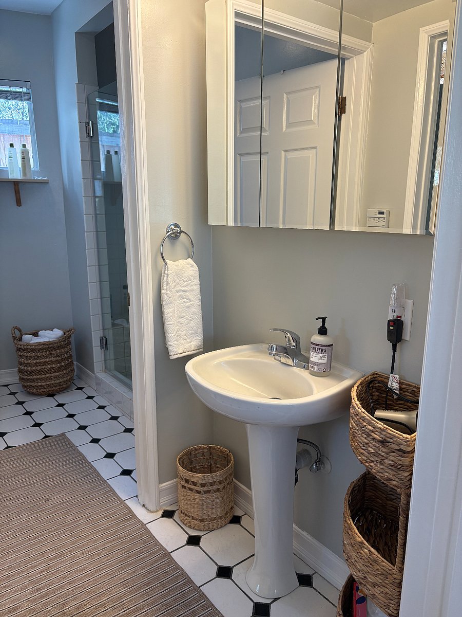 separate wash area. part of bathroom that can be closed off from toilet and shower