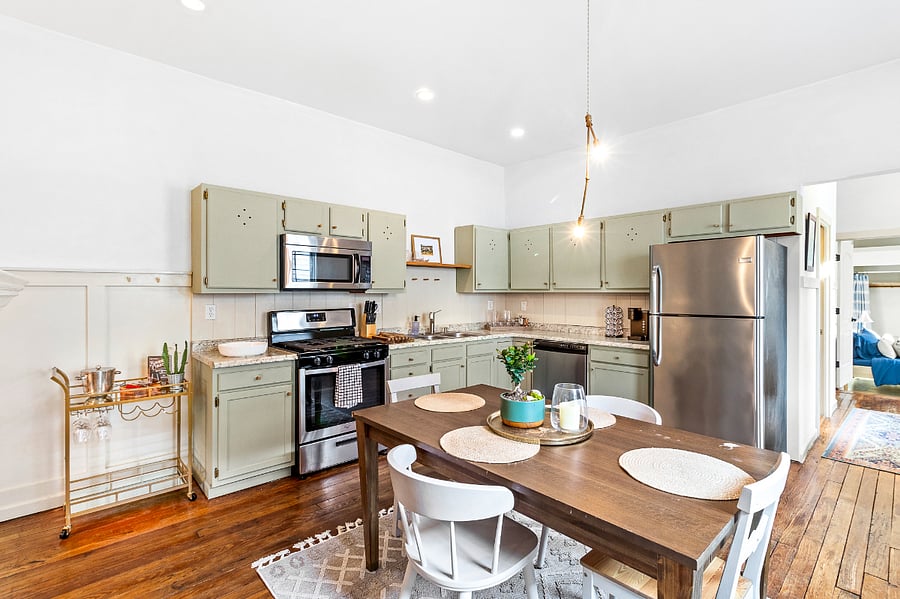 large, open kitchen fully equipped for your cooking needs