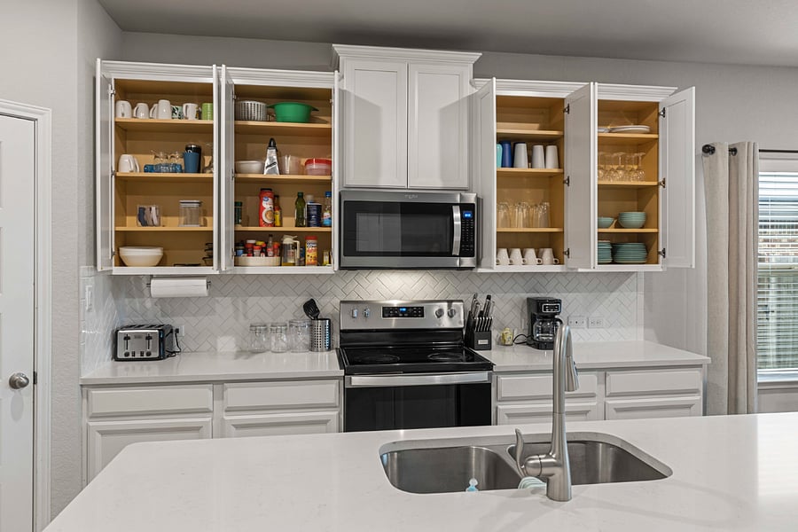 Fully stocked kitchen