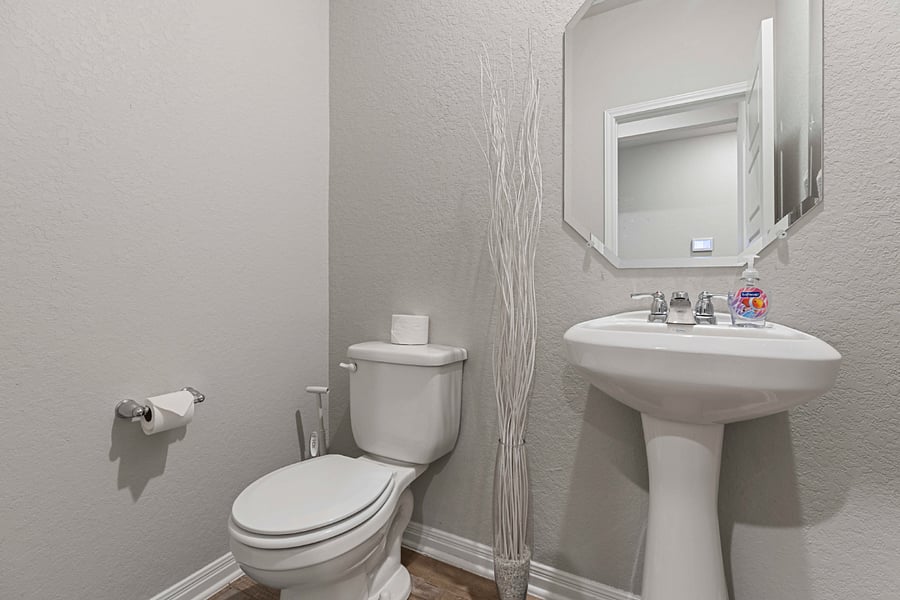 Half bathroom downstairs