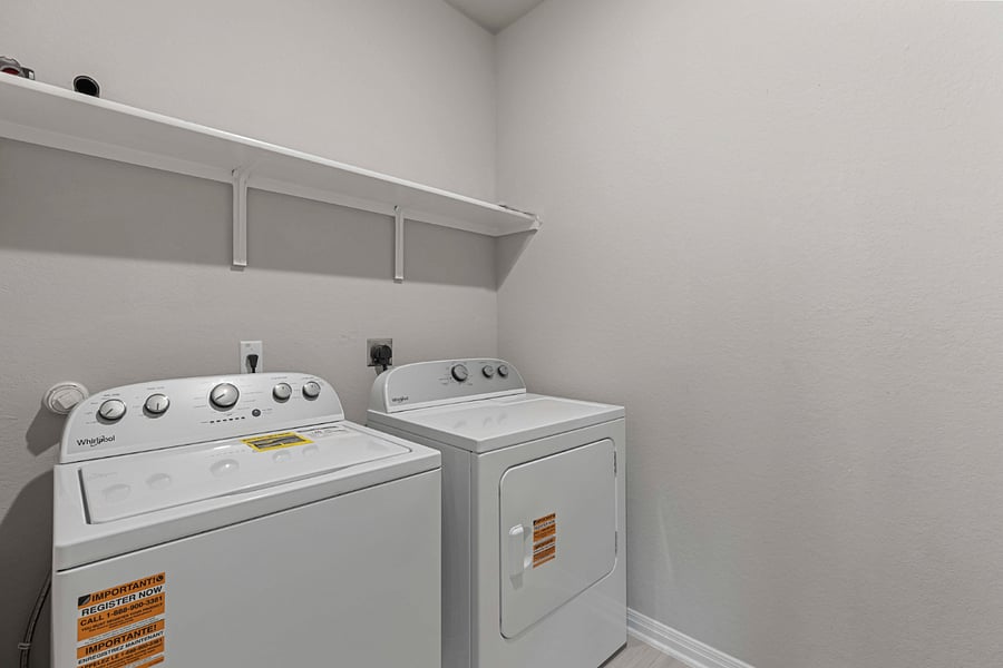 Washer and Dryer are located downstairs next to the primary bedroom