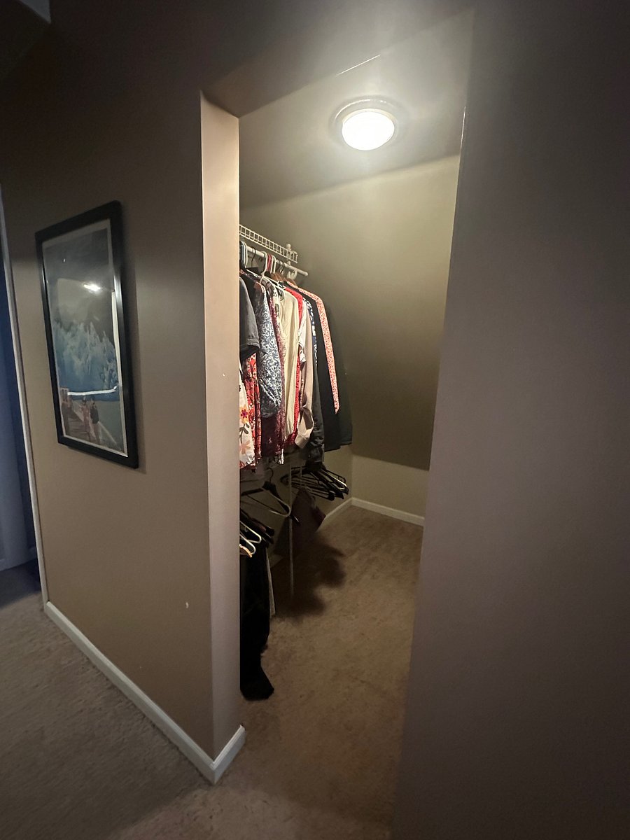 Two small walk in closets upstairs