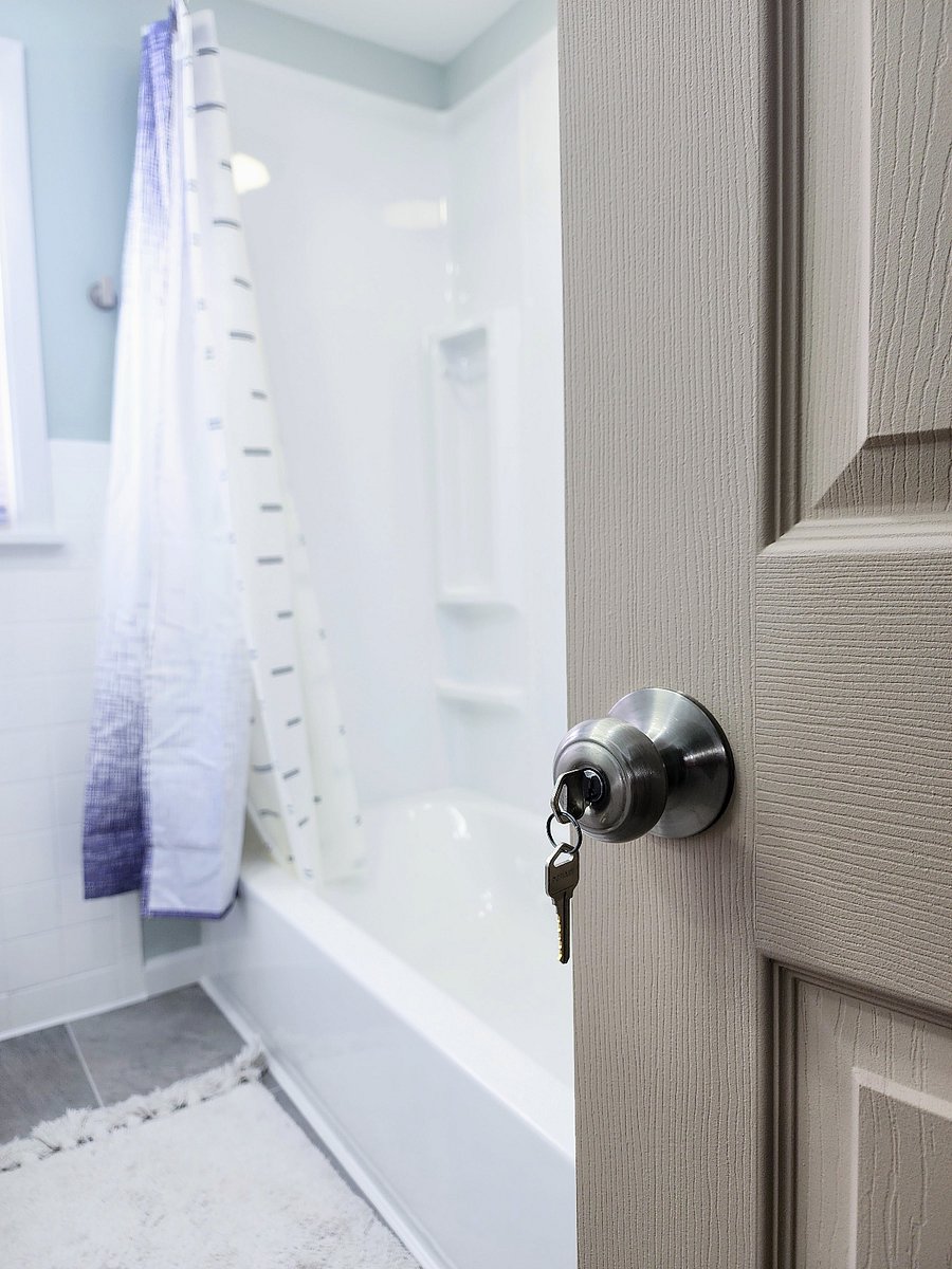 Blossom Haven - Key locked bathroom door, only accessible by you