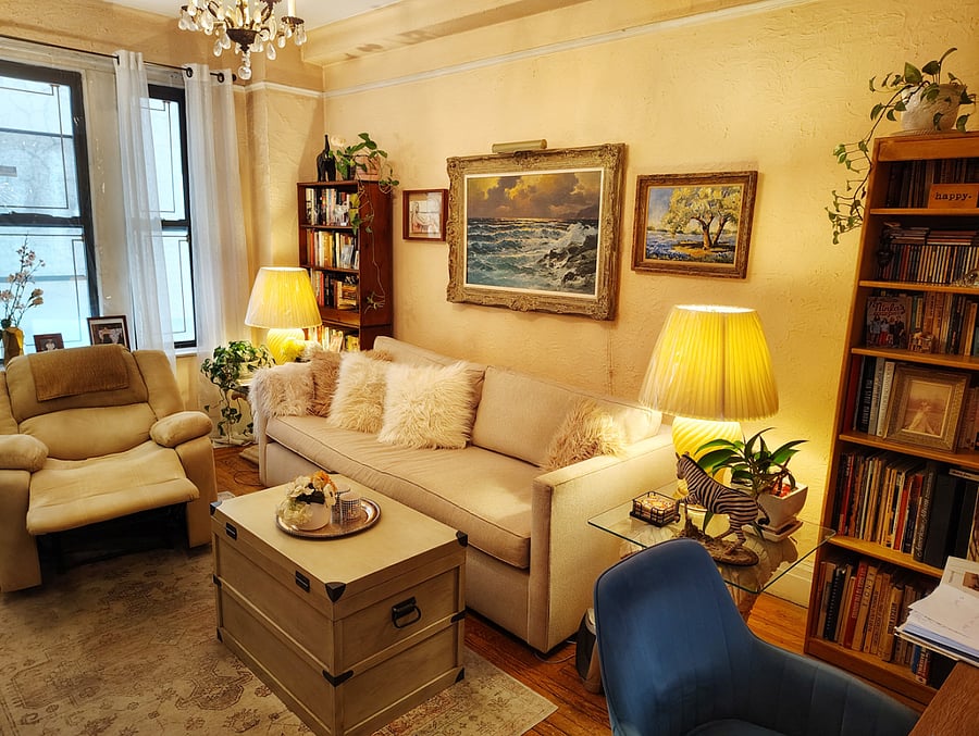 Shared use apartment living room.