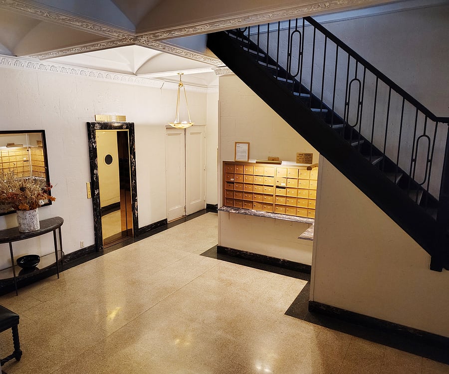 Building lobby.