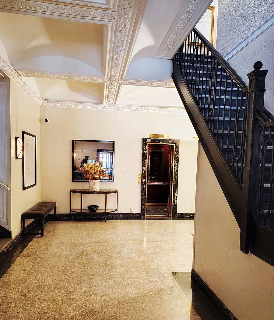 Building lobby.