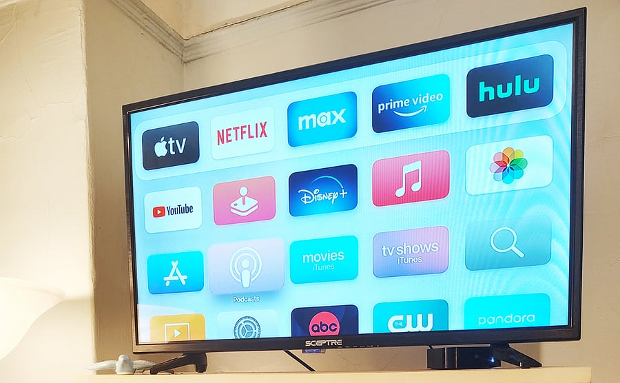 Room smart TV for exclusive renter use.