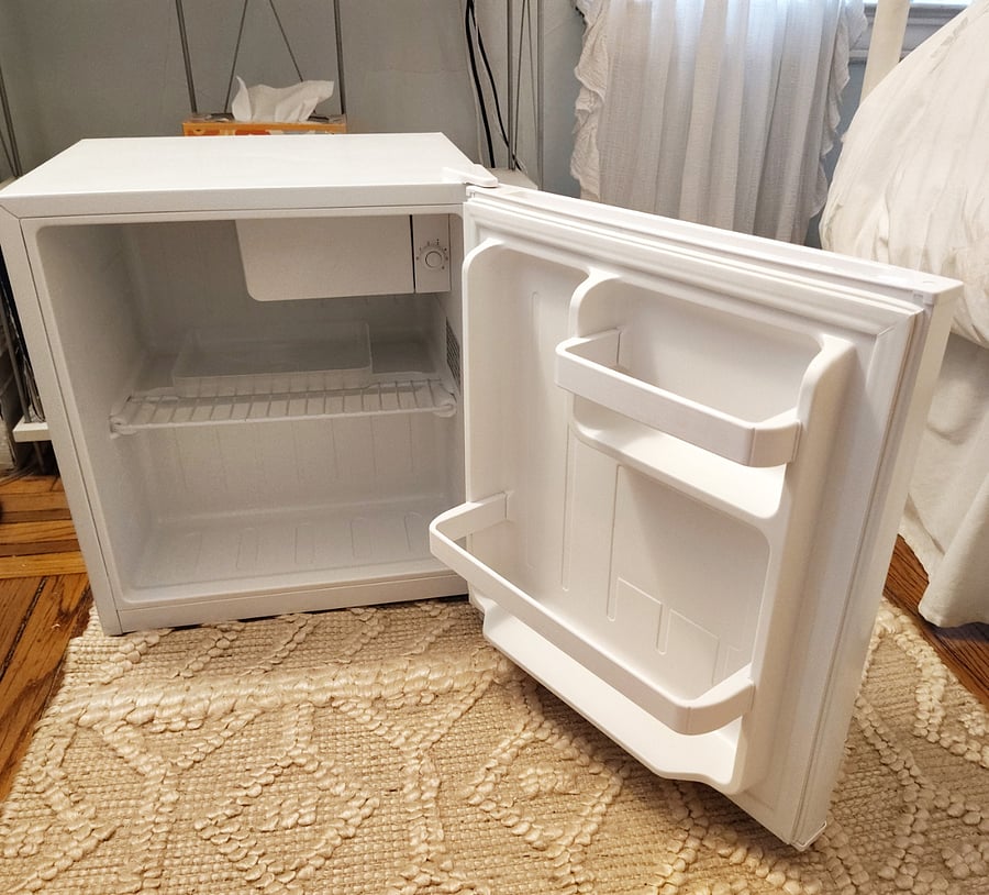 In room mini-fridge for exclusive renter use.