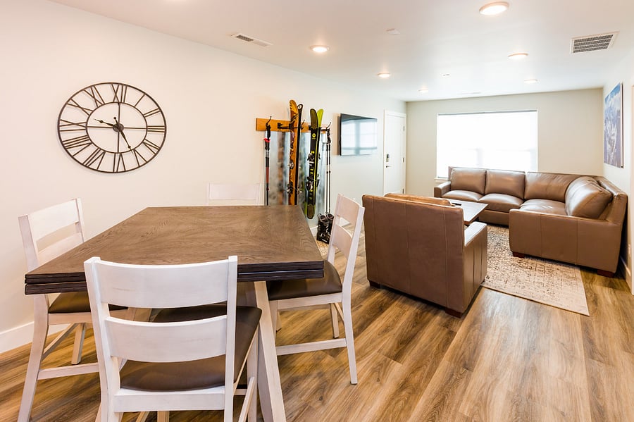 Dining and living areas