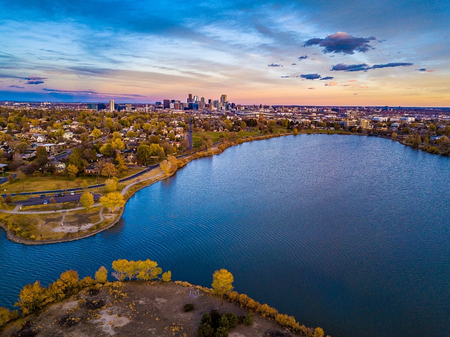 Walk around the serene Sloan's Lake Park - only 5 minutes away