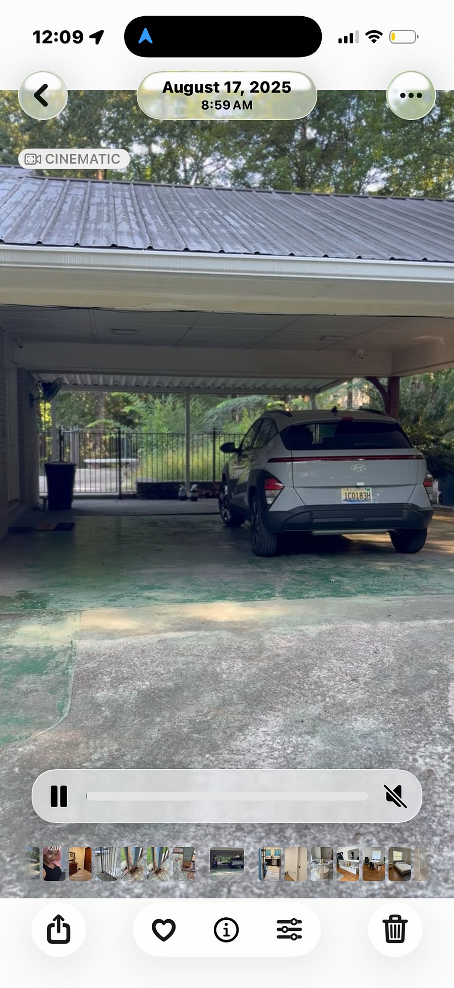 Upstairs Carport for 2 cars