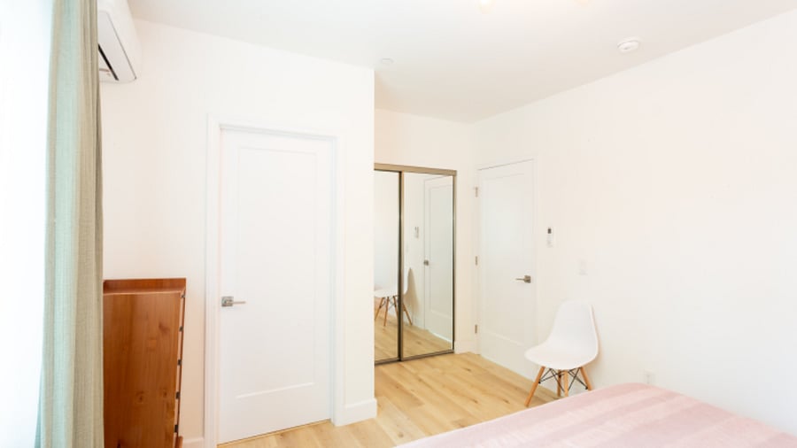 Master bedroom with large walk in closet.