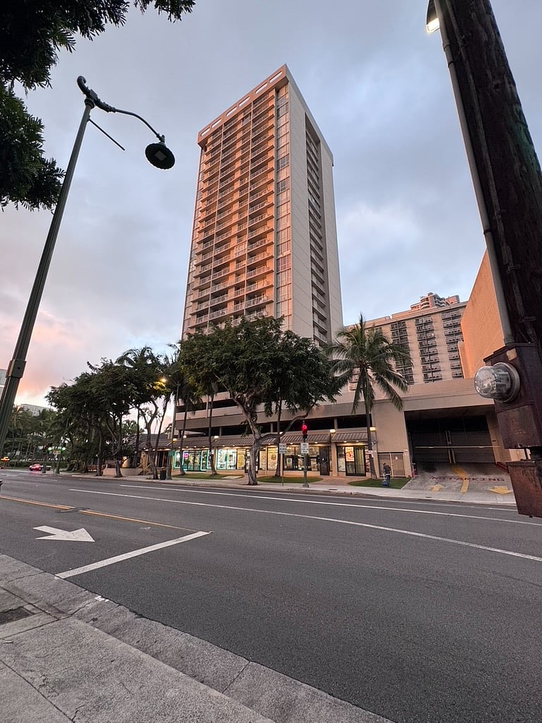 Street view of community high rise