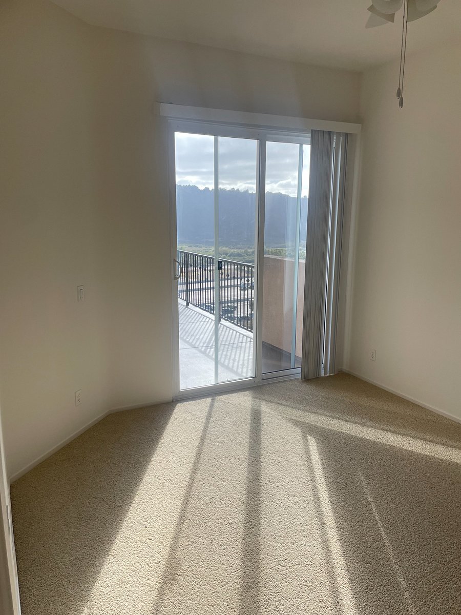 Room opens up to huge balcony