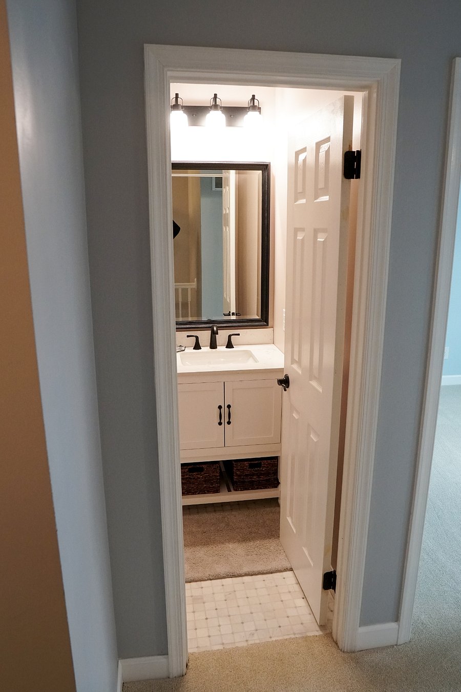 newly renovated hall bathroom on 2nd floor