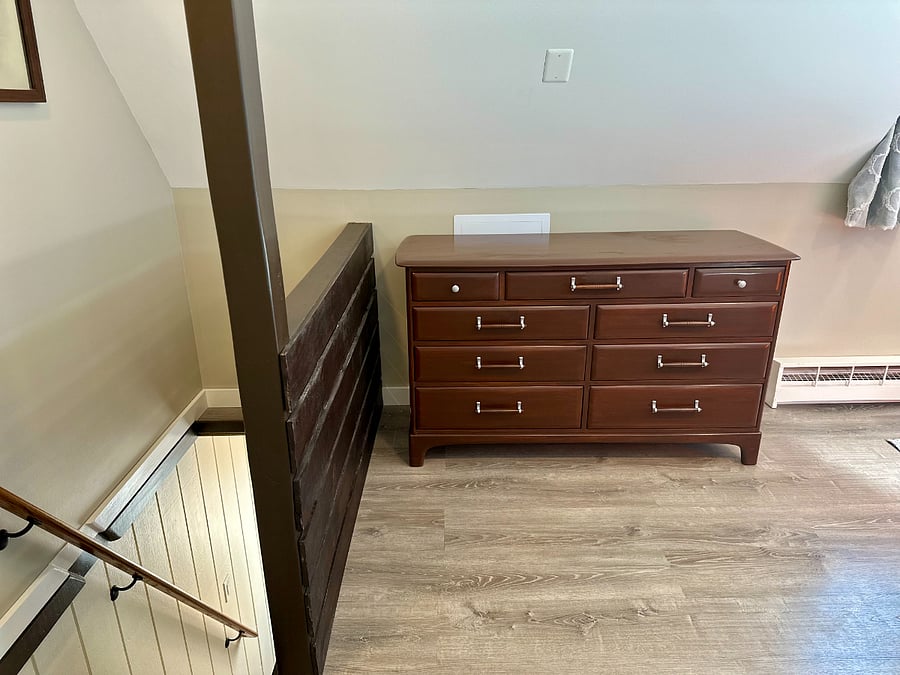 One of two full size dressers in second floor bedroom.