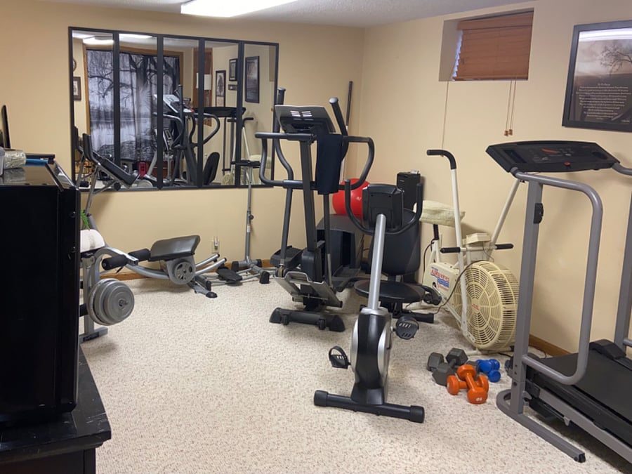 You can use the down stairs gym if you like